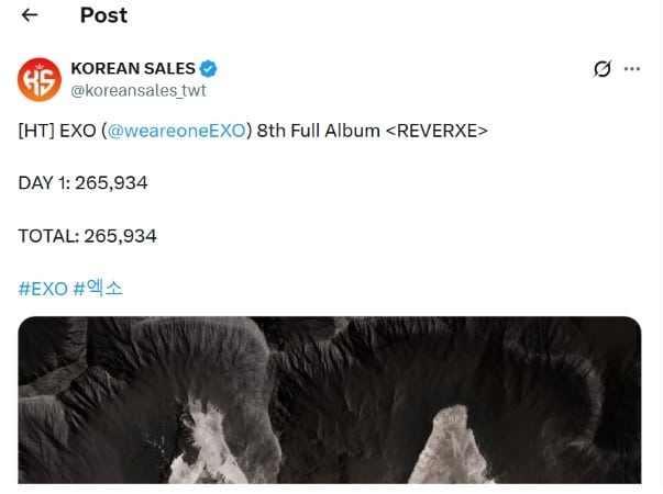 EXO korean sales EXO korean sales