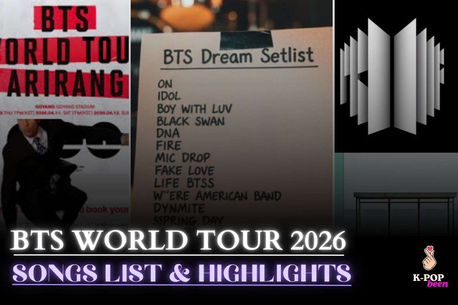 BTS World Tour 2026 Setlist