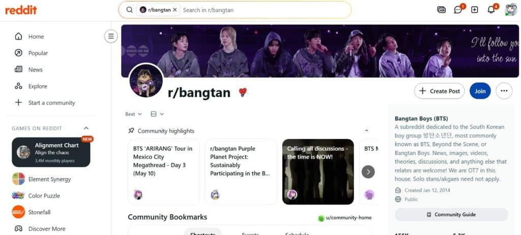 Reddit’s r/kpop community