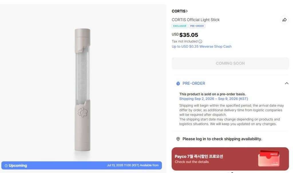 CORTIS Lightstick Price